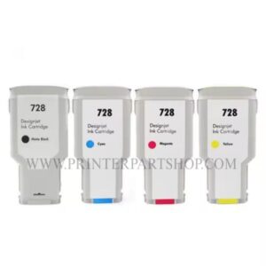 Ink Cartridge 728 With Chip For Use In HP DesignJet T730 & T830 Printer Each 300 ML